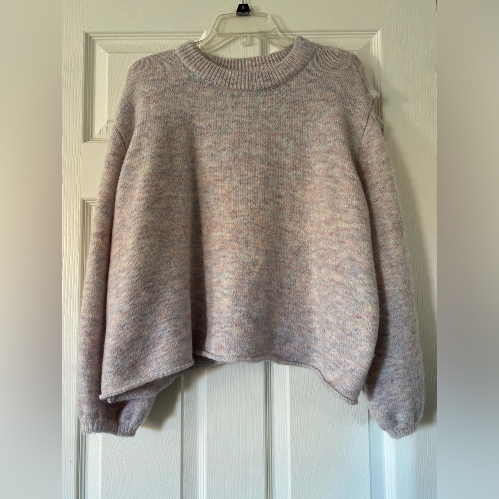 World Market Recycled Yarn Cutout‎ Sleeve Sweater One Size